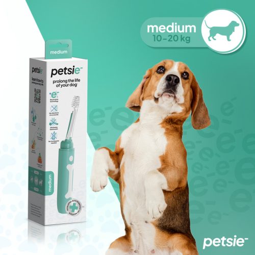 Petsie E-tech dog toothbrush (size M 10-20kg)