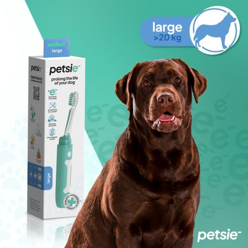 Petsie E-tech dog toothbrush (size L 20+kg)